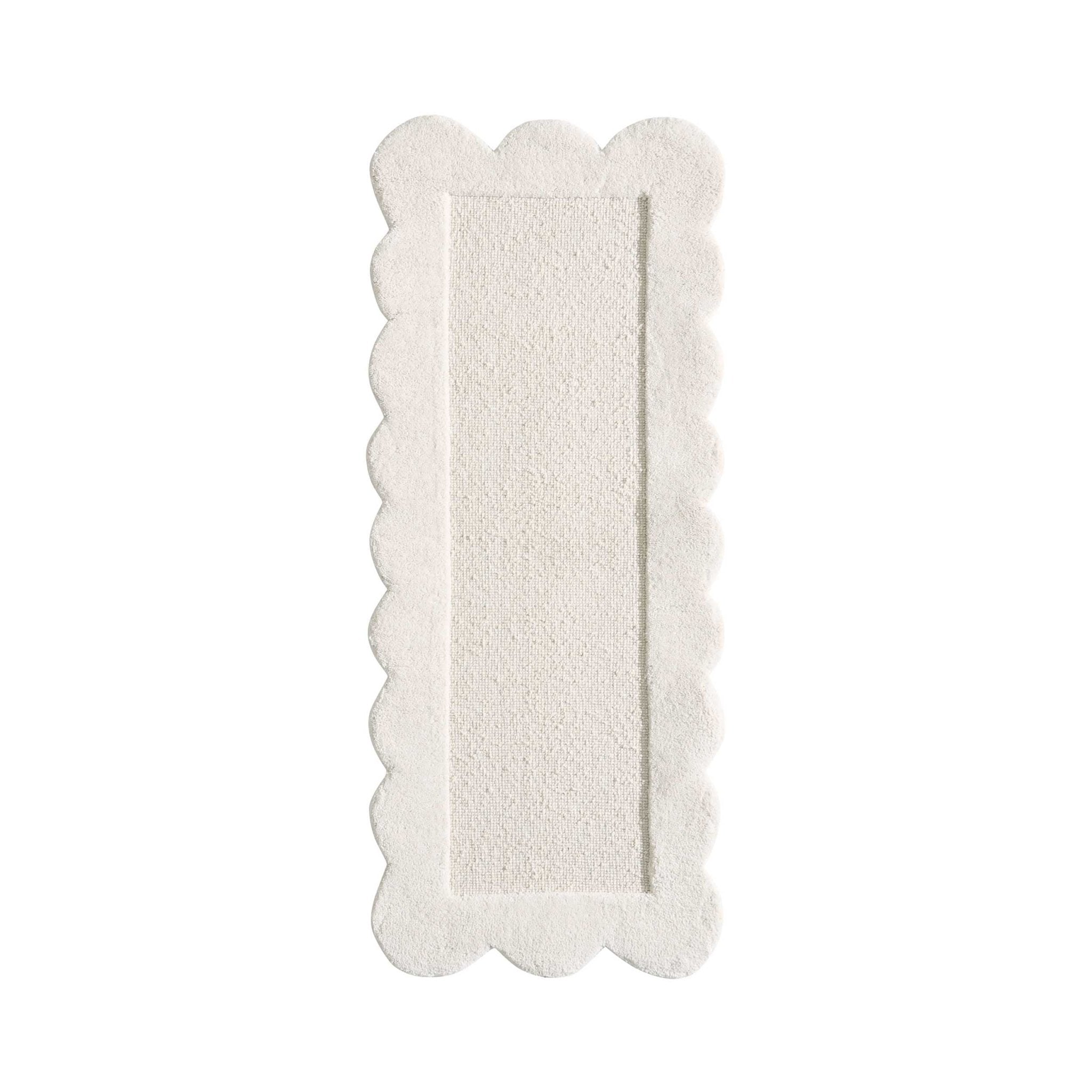 Wool Scallop Edge Runner - Off White - DUSK