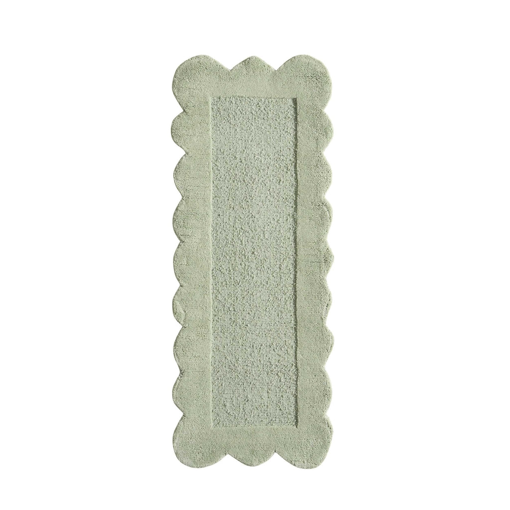 Wool Scallop Edge Runner - Sage - DUSK