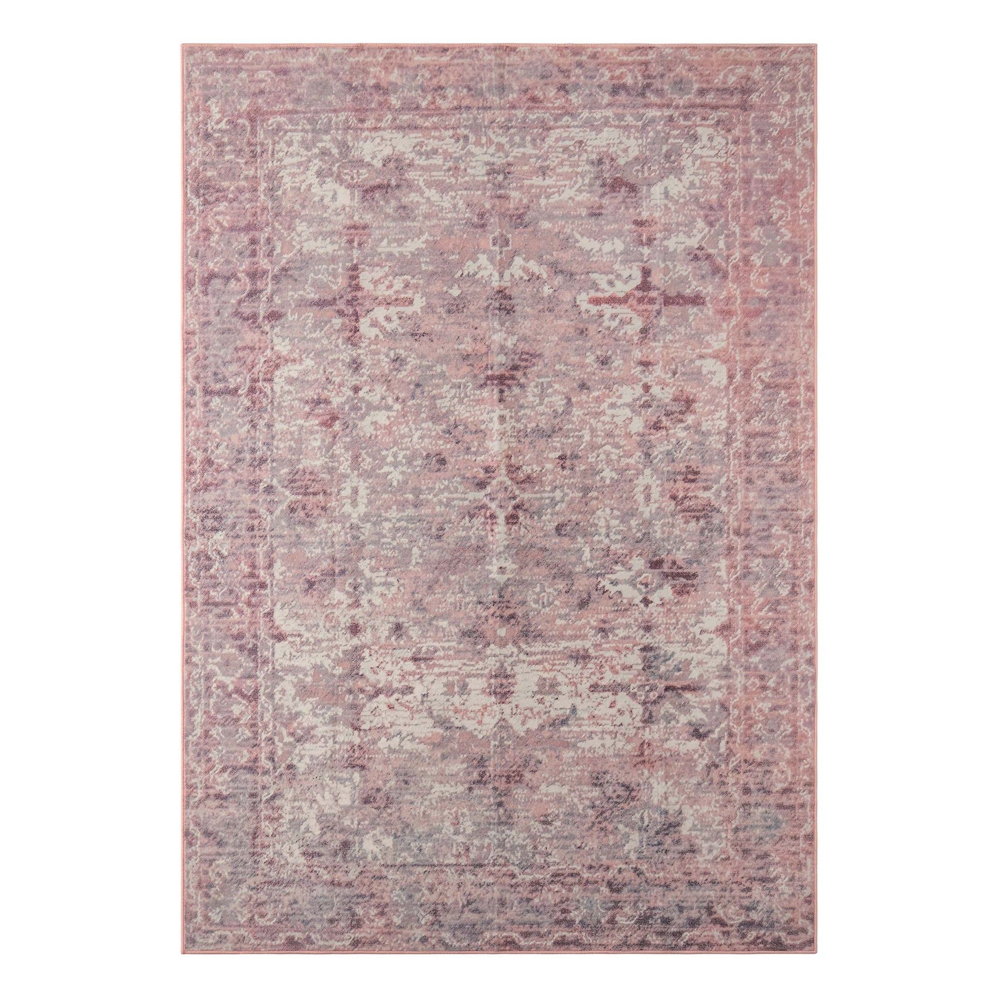 Zahra Persian Style Machine Washable Rug - Rose - DUSK