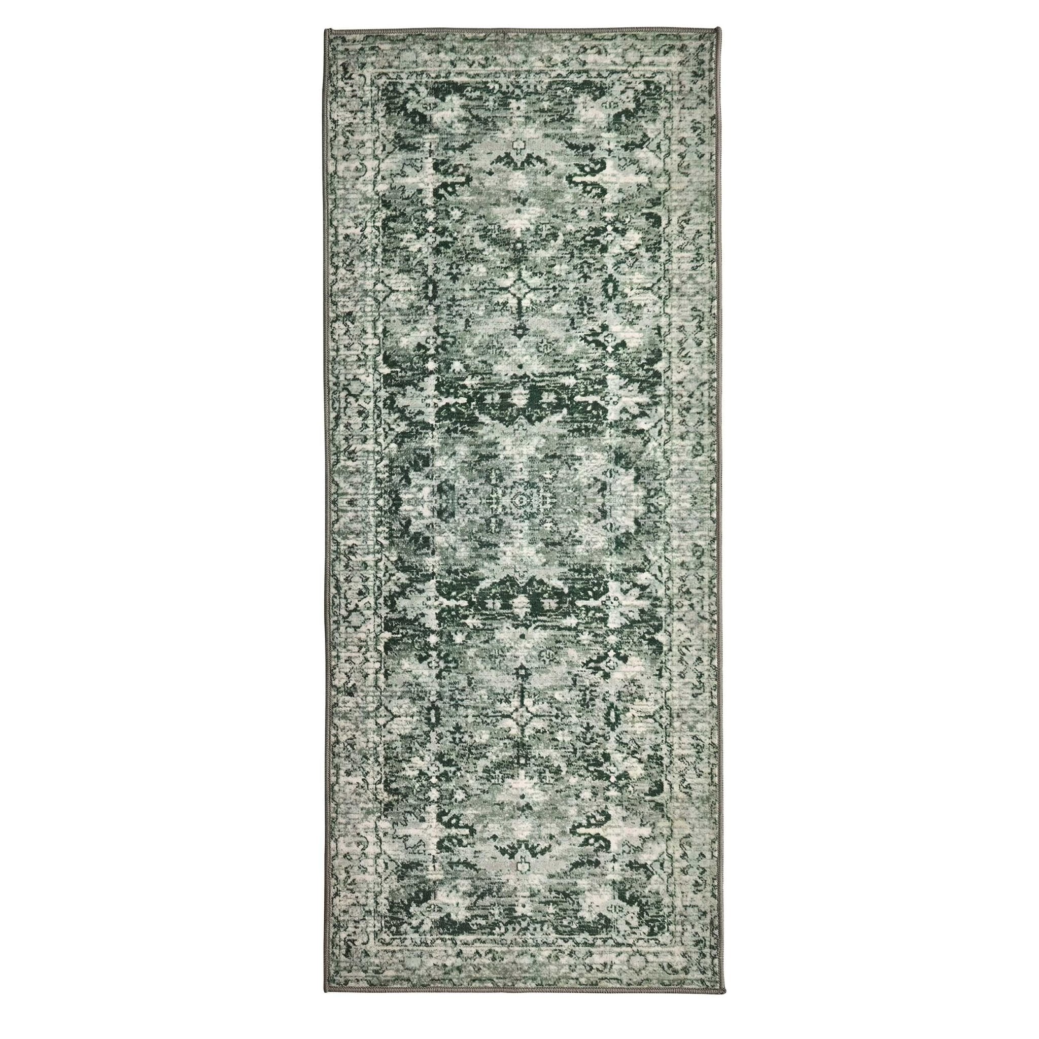 Zahra Persian Style Machine Washable Runner - Sage - DUSK