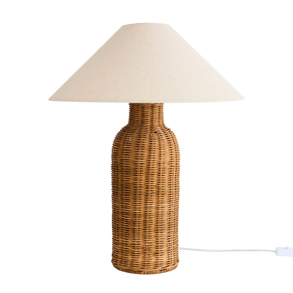 Zoey Rattan Base Table Lamp - Natural - DUSK