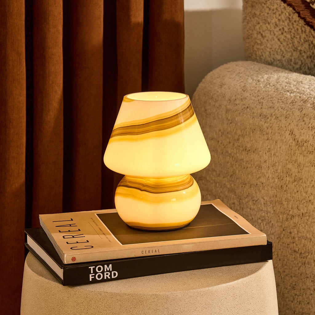 Zuri Mushroom Table Lamp - White - DUSK